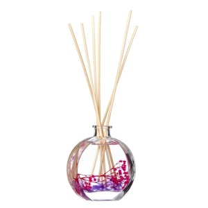 Odorizant pentru camera, cu 6 betisoare si ulei esential, aroma de flori, 100 ml, 9x4x23.5 cm, transparent - Img 1