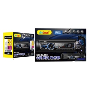 Player auto cu bluetooth si telecomanda, MP3 player 4x60W, Auxiliar, Slot USB/TF Card, Negru - Img 2