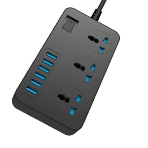 Prelungitor cu 3 prize si 6 USB 3.1A cu impamantare si protectie copii - Img 7