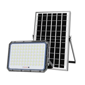 Proiector cu panou solar si telecomanda, Jortan, 200W, IP66, 6500k, 2000 LED-uri SMD, senzor de lumina, gri - Img 8