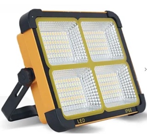 Proiector Solar Portabil 200W cu 288 LED NEGRU-PORTOCALIU - Img 1