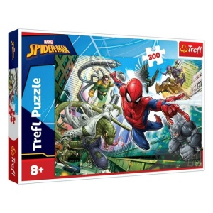 Puzzle Spiderman & Eroi, 300 Piese, Imagine cu Supereroi în Acțiune - Img 1