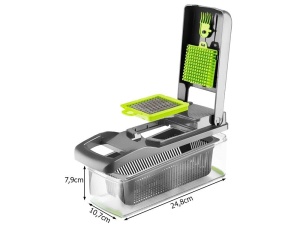 Razatoare Multifunctionala cu 14 accesorii ideala in bucatarie, Calitate Premium, Verde - Img 6