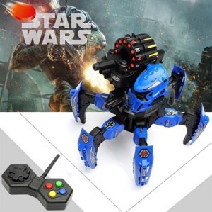 Robot Space Warrior de jucarie, Q9006 cu telecomanda, pentru copii de peste 3 ani, albastru - Img 4