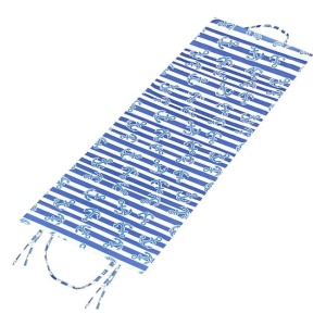 Rogojina Textila cu Perna pentru Plaja, 180X60cm, Albastru-Alb - Img 1