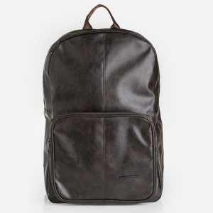 Rucsac din piele ecologica, Culoare Maro Inchis - Img 2