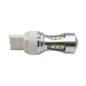 Set 2 becuri auto LED 1156, cu 18 SMD, Canbus, 6000K, 15W, lumina alba-rece - Img 3