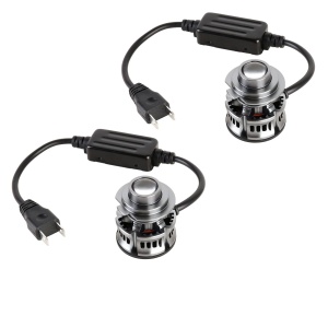 Set 2 becuri auto V6 laser, H7 9006 LED, 100W, alb, 6000K, 5200LM, 12V - Img 1