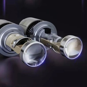 Set 2 Becuri LED A80 H7 cu lupa, 80W, 12V, 10000LM, 6000K - Img 2