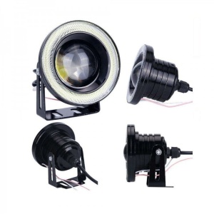 Set 2 proiectoare LED cu lupa si Angel Eyes, diametru 64mm, 6500K, 3200LM - Img 6