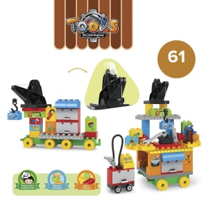 Set Constructii Bancul de lucru cu scule, cu 61 piese, pentru copii de 3 ani+, multicolor - Img 4