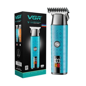 Set cu aparat de tuns fara fir, VGR V-943, cu 3 distantiere, afisaj LED, Albastru - Img 2