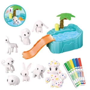 Set de Colorat Animale cu Carioci Lavabile - Img 1