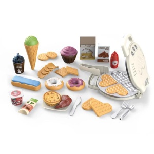 Set de joaca aparat pentru vafe, cu ingrediente, lumina si sunet