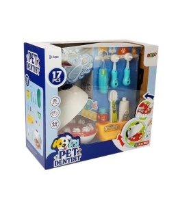Set de Joaca Dentistul de Catei, pentru Copii de 3 ani+, cu 17 piese, 34x31x16cm, Multicolor - Img 8