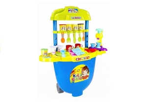 Set de jucarie pentru copii de 3 ani+, bucatarie completa cu accesorii pentru aluat - Img 3