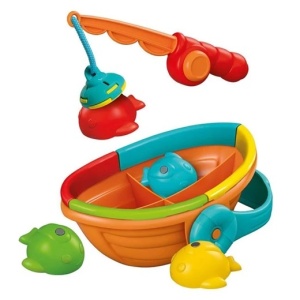 Set de pescuit pentru copii 1 an+, Cu sunete, Include undita si 4 pestisori, Dezvolta abilitatile cognitive si motorii, Plastic reciclat, 19x11.5x24.5cm, Multicolor - Img 1