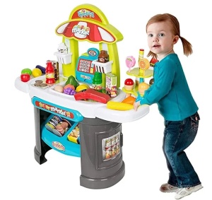 Set Joaca Supermarket pentru Copii de 3 ani+, Multiple Accesorii, Plastic, Multicolor - Img 1