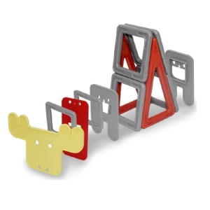 Set manetic de construit, cu 12 piese, pentru copii 3 ani+, 22.5x21x5.5 cm, multicolor - Img 3