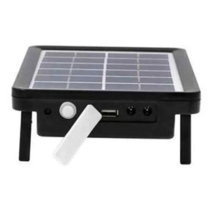 Sistem de iluminare LED cu 2 proiectoare si panou solar, Putere 6V 3W 1200LM, Acumulator 3600mAh - Img 5