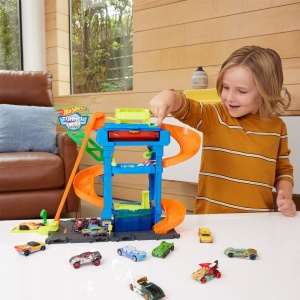 Spalatorie auto Hot Wheels, dimensiune 35.5x10x25cm, multicolor - Img 4