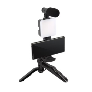 Stabilizator de imagine pentru telefon sau aparat foto, cu telecomanda si microfon, Trepied - Img 5