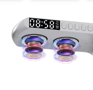 Statie de incarcare mobil cu iluminare RGB si boxa Bluetooth, Alb - Img 8