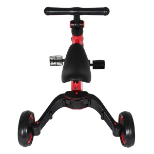 Tricicleta transformabila in bicicleta de echilibru, roata fata de 9 inci, pentru copii 2-6 ani cu inaltime intre 80-130 cm, 3.5 kg greutate, rosu/galben/alb - Img 6