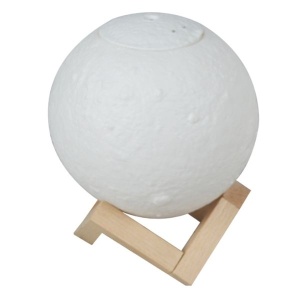 Umidificator - Difuzor de Arome tip Luna cu ultrasunete si suport din lemn, 880ml, 30h, 60m² - Img 7
