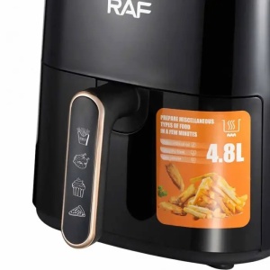 Air fryer de 3 L, RAF R5362B, 1300 W, control digital, material antiaderent, 25x20x28 cm, negru - Img 6