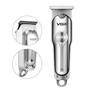 Aparat de tuns VGR V-071, 5W, 3 Distantiere, Incarcare USB, Acumulator 600mAh, Argintiu - Img 7