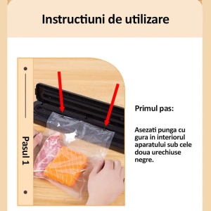 Aparat de vidat si sigilat cu vacuum + 55 de pungi pentru vidat - Img 4