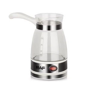Aparat Electric pentru Preparat Cafea, RAF R125, 650W, 500ml, Recipient din Sticla, Alb/Negru - Img 2