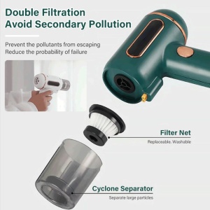 Aspirator manual 3 in 1, cu lumina UV, portabil, anti-acarieni si bacterii, 120W - Img 7