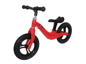 Bicicleta fara pedale pentru copii 2-5 ani, cu cadru de magneziu Divendi Sport UltraLight 2.9 Kg, rosu - Img 1