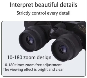 Binoclu militar cu unghi larg, Zoom 20x50 monocular-C, diafragma 50mm, focalizare 8, BAKA4 Prism, din metal cu cauciuc, negru - Img 7