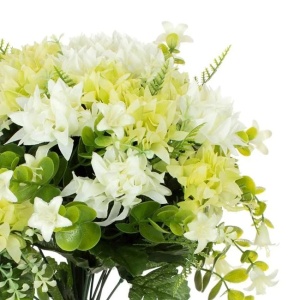 Buchet decorativ din crizanteme artificiale, 40 cm, alb - Img 2