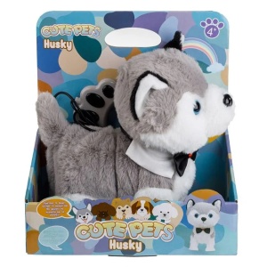 Caine interactiv Husky, cu lesa, miscare si sunet, varsta 4+ ani, 23x13x26cm, gri-alb - Img 2