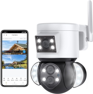 Camera de supraveghere 4K HD SX921, 10X Zoom, 4MP, senzor de miscare, IP65, alb cu negru - Img 11