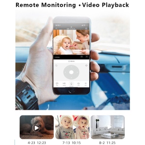 Camera de supraveghere IP CCTV smart de 2MP, Wi-Fi, senzor lumina si miscare, infrarosu, alerte, alba - Img 2