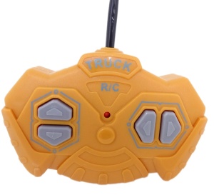 Camion de jucarie cu telecomanda, sunete si lumini, pentru copii de 3 ani+, scara 1:48, plastic, 20 cm lungime, portocaliu-gri - Img 4