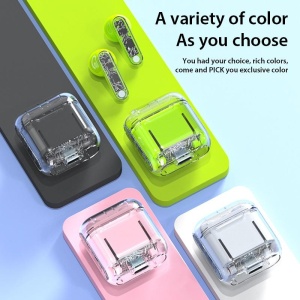 Casti In-Ear Bluetooth, Wireless 5.3, TM10 cu carcasa transparenta - Img 8