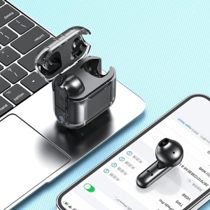 Casti In-Ear Bluetooth, Wireless 5.3, TM10 cu carcasa transparenta - Img 21