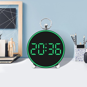 Ceas Digital de Masa sau Perete, cu Alarma, Snooze, Lumina LED, Mod Noapte, Control vocal, USB - Img 6