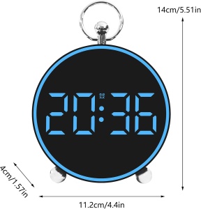 Ceas Digital de Masa sau Perete, cu Alarma, Snooze, Lumina LED, Mod Noapte, Control vocal, USB - Img 16