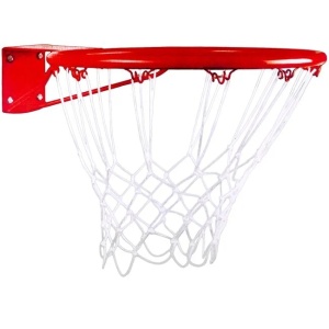Coș de Baschet Metalic, Diametru 45cm, Roșu, Ideal pentru Spații Exterioare - Img 1