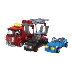 Cuburi de Constructie cu Vehicule si 2 Figurine, 453 de piese - Img 4