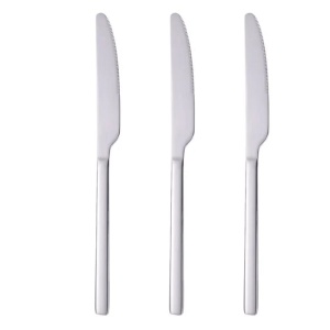 Cutite din otel inoxidabil, diametru 23.5cm, 3 buc, argintiu - Img 3