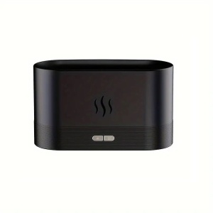 Difuzor Aromaterapie si Umidificator cu Efect Flacara si Ultrasunete, 3 in 1, 180ml, LED, 10.1x17.1x7.5cm, Alb/Negru - Img 10