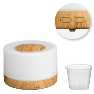 Difuzor Electric de Aromaterapie 500ml cu LED Multicolor, Design Lemn, Umidificator și Odorizant Cameră, 12W - Img 2